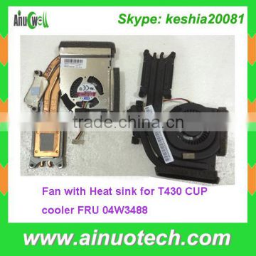 laptop internal fan with Heat sink for Lenovo T430 laptop fan FRU 04W3488 cpu cooler replacement