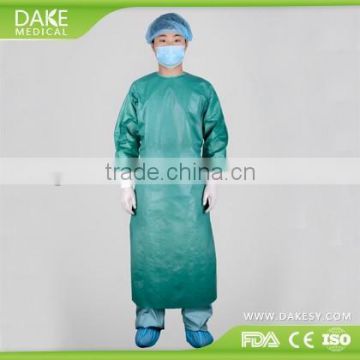 Reinforced spunlace surgical gown CE&ISO