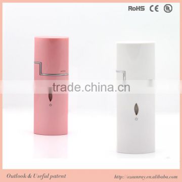 Portable nano facial steamer with battery charge for personal skin care