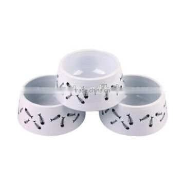 Plastic pet bowls, dog bowl with anti-slip rubber ring