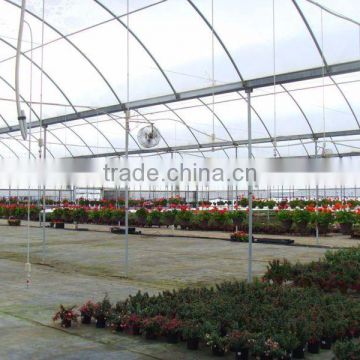 Double inflated plastic film greenhouse