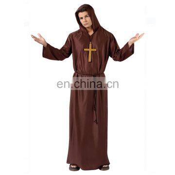 Brown Monk Rope Costume Adult Easy Man Cosplay Costumes