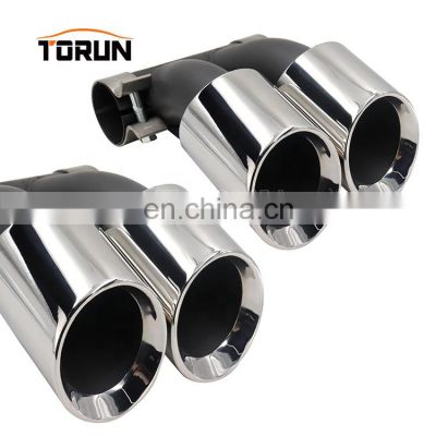 New style Universal 80mm exhaust tips for porsche 15 Cayman 718 Mirror Polish