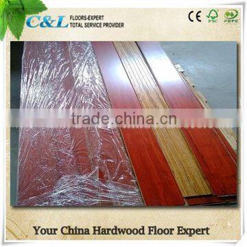 High Glossy Red Solid Bamboo Flooring With T&G Joint