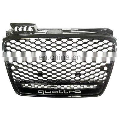 Replacement RS4 car front grille for Audi A4 center honeycomb mesh  bumper grill no logo quattro style 2005-2007