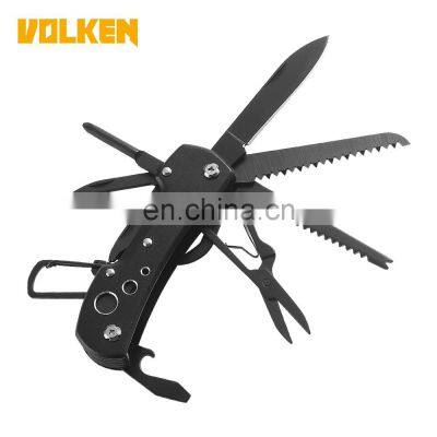 Outdoor all-black Stainless Steel Multi-function Combination Tool Portable EDC Knife