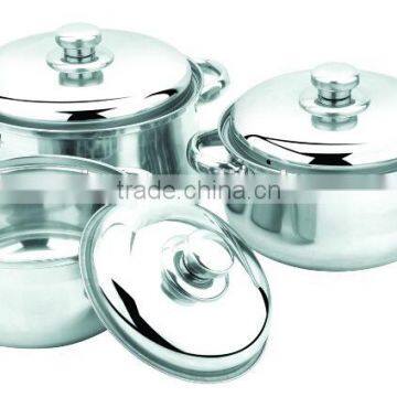 stainless steel 6 pcs casserole set