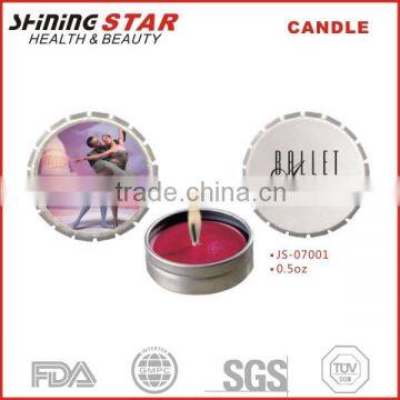 Color Glowing Candles glass soy candle