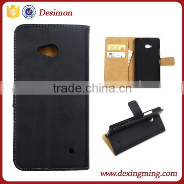 Book style flip leather case for micsoft nokia lumia 640