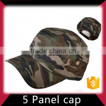 Fast delivery eco-friendly 5 panel hat with clip plastic closure