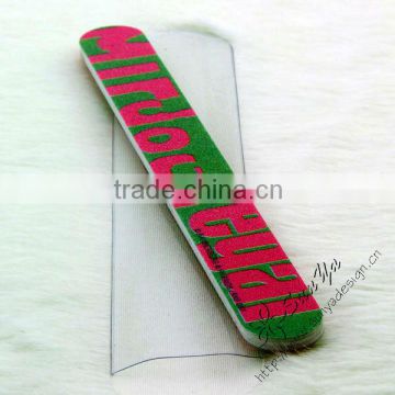 Colorful sand nail file with pvc pouch