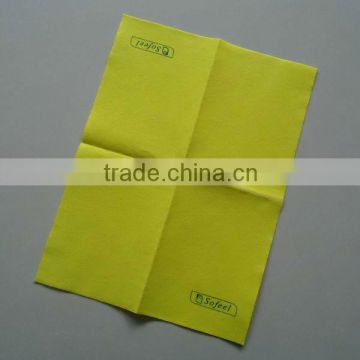 Needle punched nonwoven fabric cleaning cloth with logo