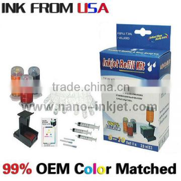 Ink refill kits for HP60 HP61 HP62 color ink cartridge