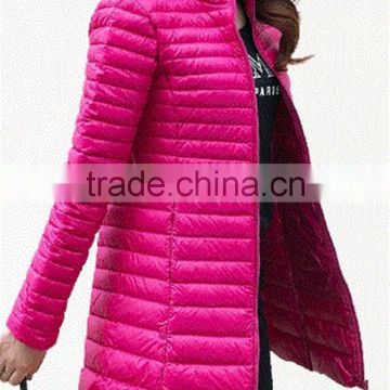 2016 Spring Ladies light 90% white duck down 10% feather jacket