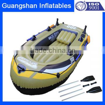 Plastic Two person inflatable fishing rowing boat