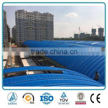 Color corrugated metal arched steel roof for roofing panel