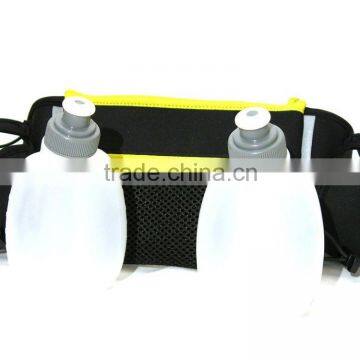 Zipper Pockets Sport Waist Pack Bags Running Belt with Bottle Holder