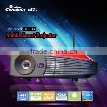 Cloudnetgo RK3288 Ultra 4k 3D Blu ray led projector mini led projector with wifi AP6330 xbmc and kodi