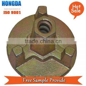 Hot Treatment Galvanized Ductile Cast Nut D15/ D20 Thread Wing Nut