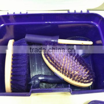 Horse toolings sets horse grooming box saddlery harness sponge brush comb horse comb brush set