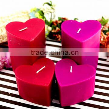 Romantic Soy Scented Heart Shaped Pillar Candles