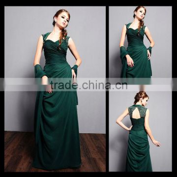 2014 Hunter Green Sweetheart Ribbons Mother Of The Bride Dresses Mo1044