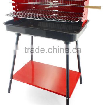 Enamel Square Charcoal BBQ Grill Barbecue Grill outdoor bbq