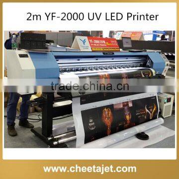 1.9m size Fortune YF-2000 UV Printer with double dx5 printhead and LED Lamp