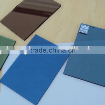 4mm 5mm 6mm Dark blue reflective glass for building wall