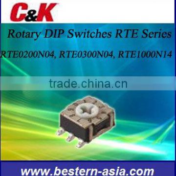 C&K RTE0200G04 Rotary DIP Switches (RTE Series)