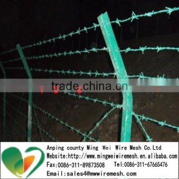 barbed wire security fence and barbed wire length per roll