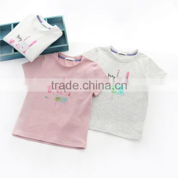 2016 custom wholesale 100% cotton cute style children/baby t shirt