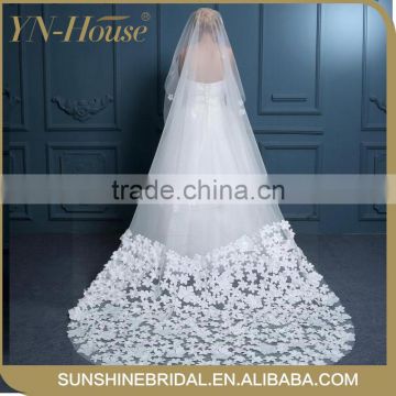 lace applique trim wedding veil