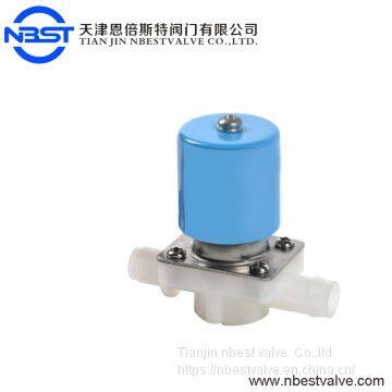 Direct Acting Two Way Small Quick Fitting Low Pressure Plastic Solenoid Valve 24v