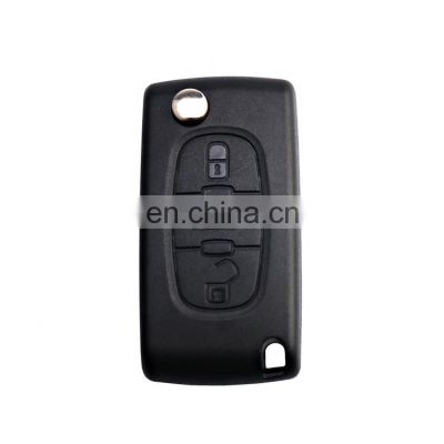 3 Buttons Flip Folding Entry Car Remote Key Case Shell Cover For PEUGEOT 207 308 307cc Auto Parts