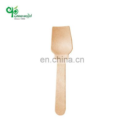 Customized Packaging ecofriendly display disposable birch wood popsicl mini ice cream taster spoon biodegradable