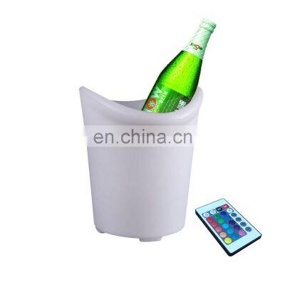 New Design Wholesale Multiple Capacity Food Grade Plastic Beer Ice Bucket Led Flashing Beverage Wine Bucket