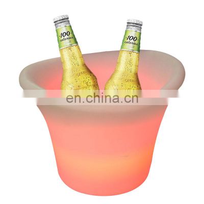 Wholesale Party Led Flashing Beverage Wine Bucket Plastic Ice Bucket LED Wine Cooler