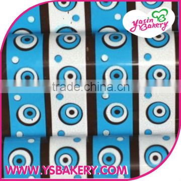 Blue and White Circle Dot Chocolate Transfer Sheets