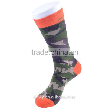 2015 Hot Selling Camouflage Design Pure Cotton Stockings Dress Socks Men