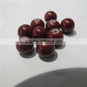 10mm cheap round neon stone color glass beads SCB026