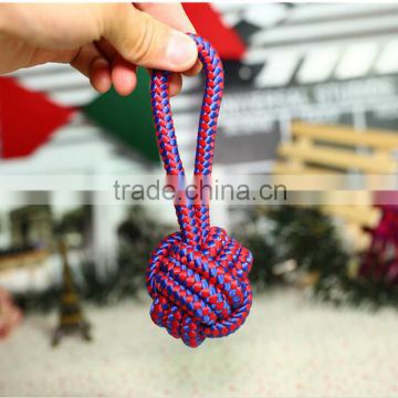 Pet supplies cotton rope toys dog colorful hand pulled balls rope toys Pet rope hand pull single ball toy
