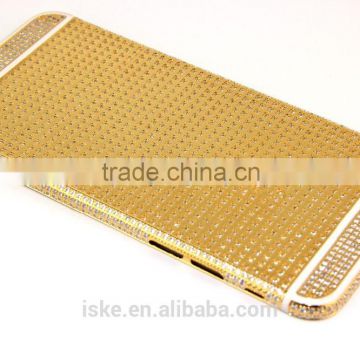 For iphone 6s replacement housing diamond gold plating for iphone 6s housing custom