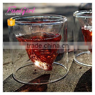 Hot Sell Skull Shape Shot Glass Wine Glass Cup Glass Ware