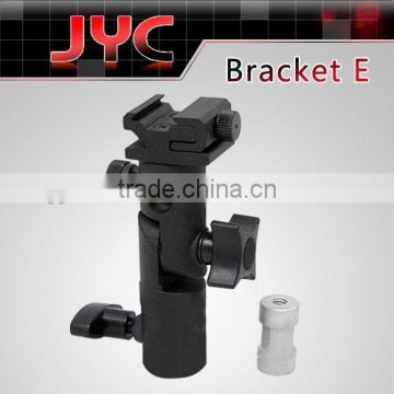 Camera mounting bracket fits light stand or 1/4'' or 3/8'' tripod directly