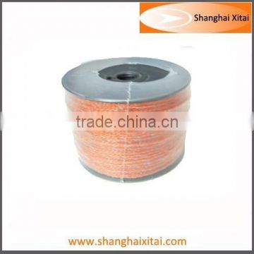 Orange 6 x 0.2mm stainless steel Electric fence poly wire Jumbo polywire 500m