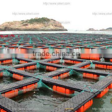 barrels for floating system grow out tilapia culture fish cage