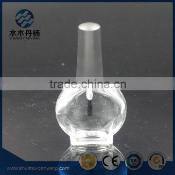 14ml flat clear glass nail polish bottle for sale