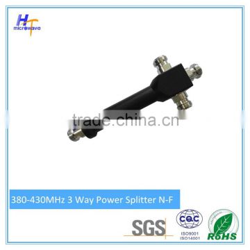 Passive RF 3 way Power Splitter divider 380-430MHz N type female connector