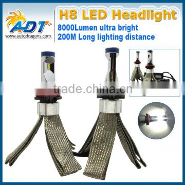 H8 LED Headlight Kit Car Driving Lamp Bulbs 6000K 8000LM H8 White